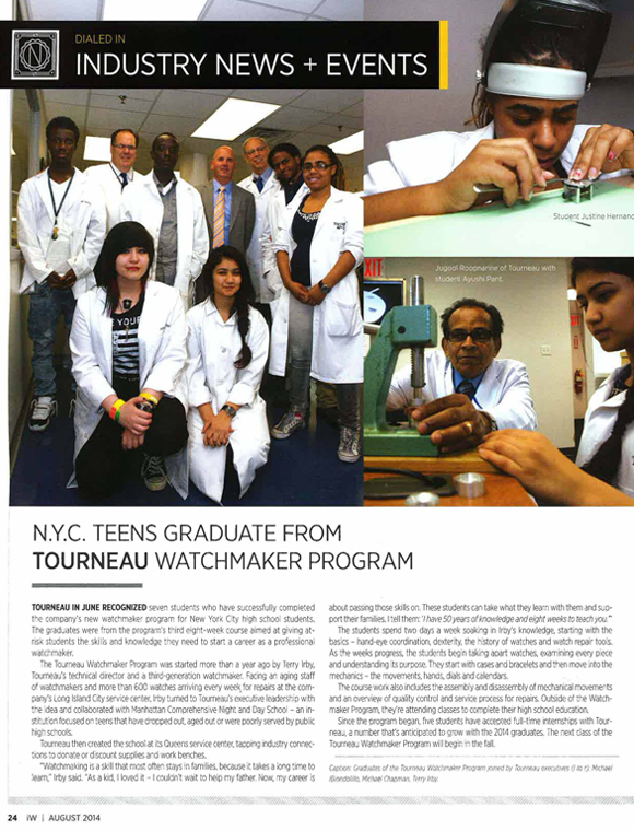 NYC Teens Graduate from Tourneau Watchmaker Program